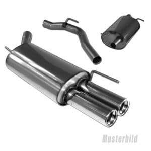 Fox Auspuff Sportauspuff Komplettanlage für Seat Ibiza Sport 6L 1.4l 55/63/74kW