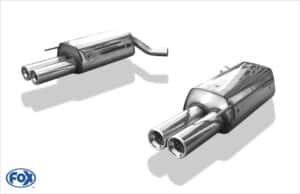 Fox Duplex Auspuff Sportauspuff Endschalldämpfer für Mercedes S-Klasse Typ 220