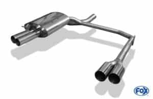 Fox Duplex Auspuff Sportauspuff Endschalldämpfer für BMW E60 520i/ 525i/ 530i