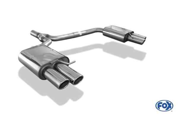 Fox Duplex Auspuff Sportauspuff Endschalldämpfer für Audi A4/ Typ B8 2x80 Typ 17