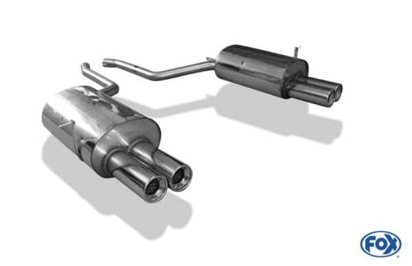 Fox Duplex Auspuff Sportauspuff Endschalldämpfer für BMW E38 730i/735i/ 740i 3