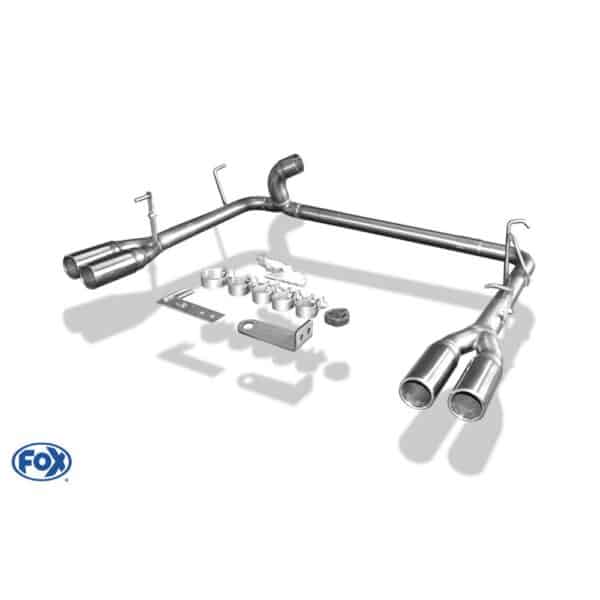 Fox Duplex Auspuff Sportauspuff Endrohrsystem für Toyota Land Cruiser J20 4.5l D