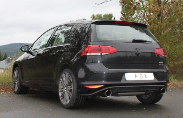 Fox Duplex Auspuff Sportauspuff Sportendschalldämpfer für VW Golf VII GTI 2.0l