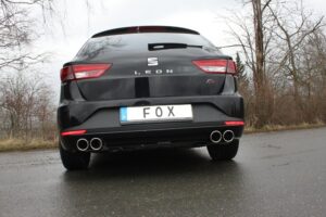 Fox Duplex Auspuff Sportauspuff Sportendschalldämpfer für Seat Leon ST 5F 1