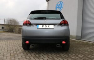 Fox Duplex Auspuff Sportauspuff Sportendschalldämpfer für Peugeot 2008 1.2l 60W