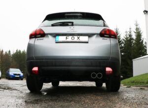 Fox Auspuff Sportauspuff Sportendschalldämpfer für Peugeot 2008 1.2l 60W