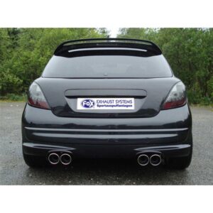 Fox Duplex Auspuff Sportauspuff Komplettanlage für Peugeot 207 RC 1.6l 128W