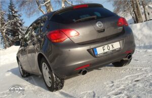 Fox Duplex Auspuff Sportauspuff Sportendschalldämpfer für Opel Astra J Limo 1.4l