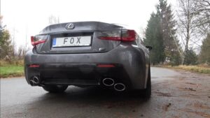 Fox Duplex Auspuff Sportauspuff Endschalldämpfer für Lexus RC F 5.0l 351kW 2014-
