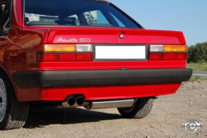 Fox Auspuff Sportauspuff Komplettanlage für Audi 80/90 quattro 81 Facelift 1.8l AU010018-088-KO