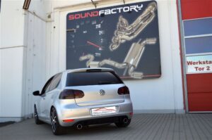 Friedrich Motorsport Duplex Auspuff Sportauspuff für VW Golf VI Cabrio 06/2011-