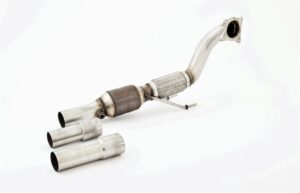 Friedrich Motorsport 3 Zoll 76mm Downpipe 200 Zellen HJS Kat für VW Polo 6R WRC