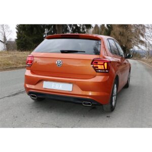 Fox Duplex Auspuff Sportauspuff Endschalldämpfer für VW Polo AW 1.0l 70kW 2017-