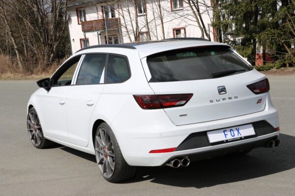 Fox Duplex Sportauspuff Endschalldämpfer für Seat Leon ST 5F Cupra 300 4x4 2