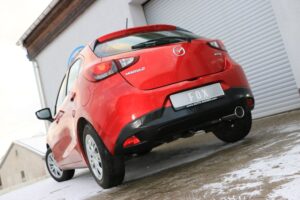 Fox Auspuff Sportauspuff Endschalldämpfer für Mazda 2 - DL/DJ 1.5l 55kW
