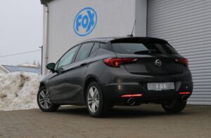 Fox Duplex Auspuff Sportauspuff Endschalldämpfer für Opel Astra K 1