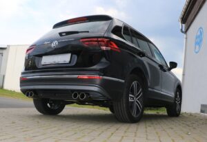 Fox Auspuff Sportauspuff Duplex Sportendschalldämpfer für VW Tiguan II 4motion