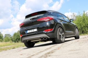 Fox Duplex Auspuff Sportauspuff Endschalldämpfer für Hyundai Tucson 4x2 + 4x4 -