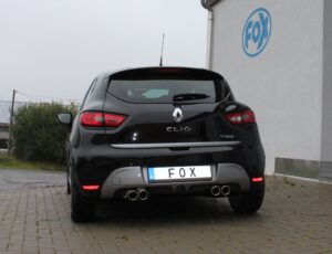 Fox Duplex Auspuff Sportauspuff Endschalldämpfer für Renault Clio IV GT 1