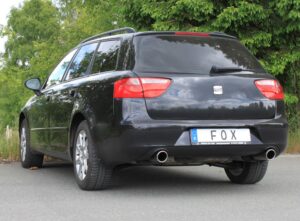 Fox Auspuff Sportauspuff Duplex Sportendschalldämpfer für Seat Exeo - 3R 1