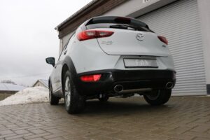 Fox Duplex Auspuff Sportauspuff Endschalldämpfer für Mazda CX3 - DK AWD 2