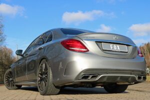 Fox Sportauspuff Duplex Sportendschalldämpfer für Mercedes C-Klasse W205 AMG C63