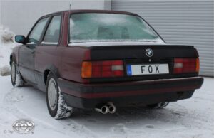 Fox Auspuff Sportauspuff Endschalldämpfer für BMW E30 320i/ 325i Facelift 2