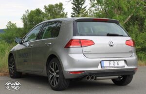 Fox Auspuff Sportauspuff Sportendschalldämpfer für VW Golf 7 1.2l 1.4l 1.6l 2.0l