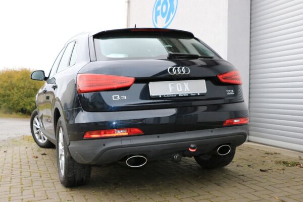 Fox Auspuff Sportauspuff Duplex Sportendschalldämpfer für Audi Q3 quattro 2