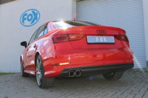Fox Auspuff Sportauspuff Komplettanlage für Audi A3 8V Limo 1.8l 132kW AU052067-130-KO