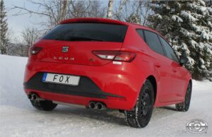 Fox Duplex Auspuff Sportauspuff Komplettanlage für Seat Leon 5F 1