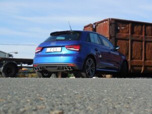 Fox Duplex Auspuff Sportauspuff Sportendschalldämpfer für Audi S1 quattro 2