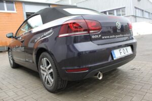 Fox Auspuff Sportauspuff für VW Golf VI Cabrio 1.2l 77kW 1.4l 90/115kW