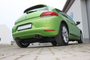 Fox Duplex Auspuff Sportauspuff Endschalldämpfer für VW Scirocco III 2