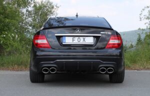 Fox Auspuff Sportauspuff Duplex Sportendschalldämpfer für Mercedes C-Klasse