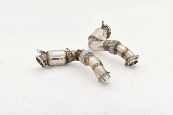 Friedrich Motorsport 70mm Downpipe + 200 Zellen KAT für BMW X6 M 4.4l V8