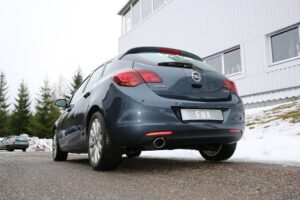 Fox Auspuff Sportauspuff Endschalldämpfer für Opel Astra J Limo 1