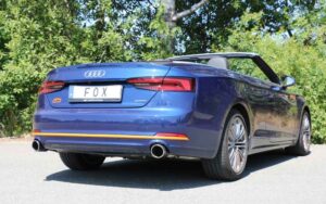 Fox Duplex Auspuff Sportauspuff Endschalldämpfer für Audi A5 quattro B9 Cabrio