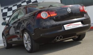 Friedrich Motorsport 76mm Auspuff Sportauspuff Anlage für VW Eos 2.0l TSI