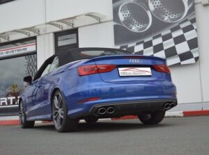 Friedrich Motorsport 76mm Duplex Sportauspuff Anlage Klappenst. für Audi S3 8V